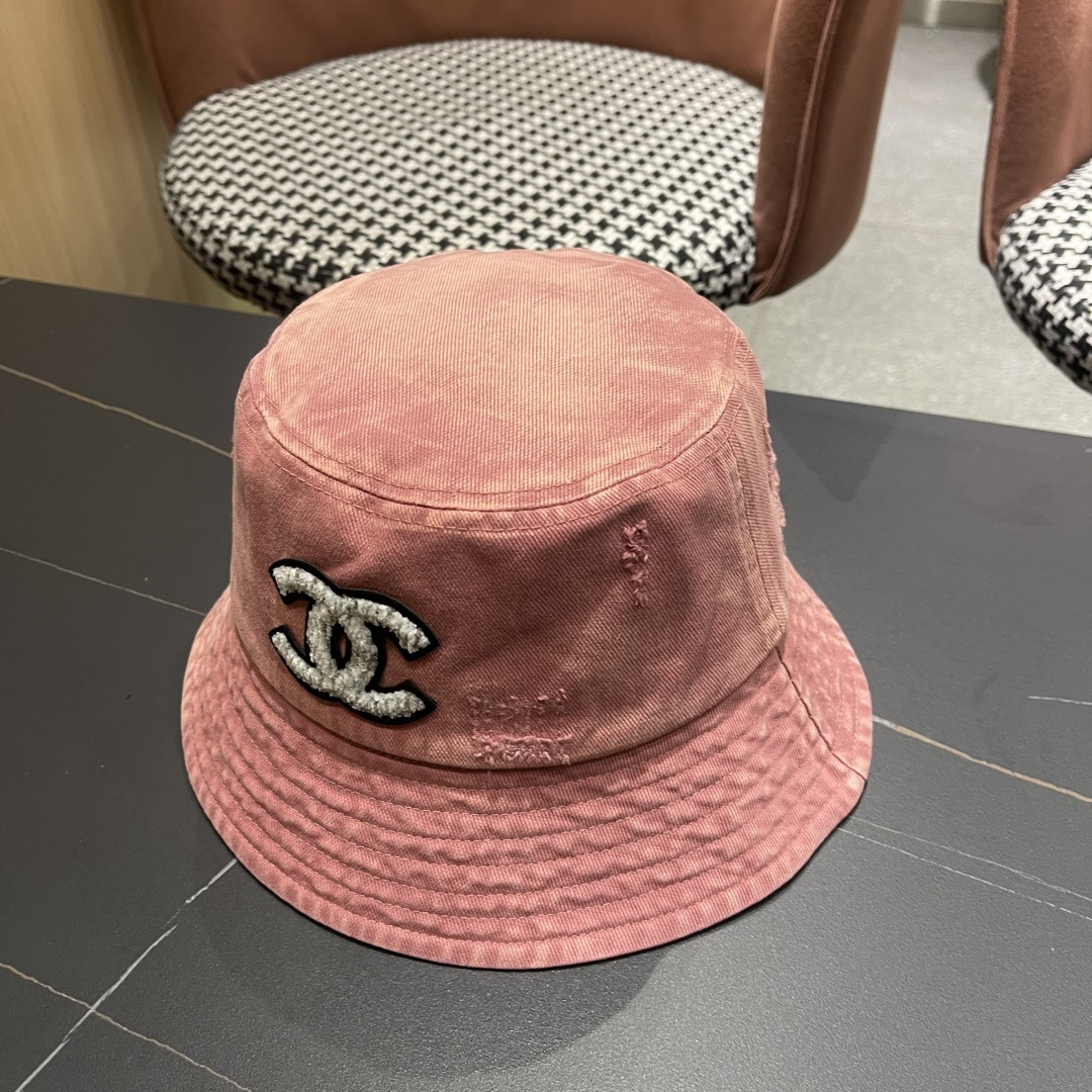  Chanel香奈儿 牛仔帽春夏四季款做旧渔夫帽子户外登山防晒露营徒步盆帽