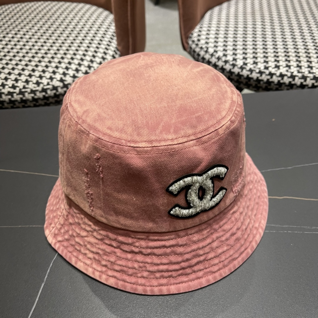 Chanel香奈儿 牛仔帽春夏四季款做旧渔夫帽子户外登山防晒露营徒步盆帽