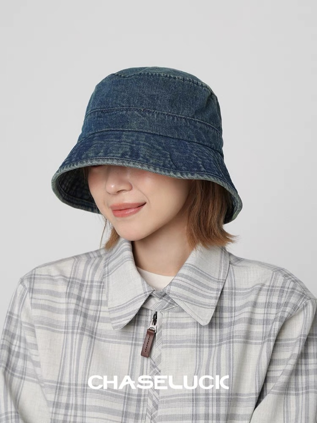  PRADA普拉达 做旧水洗牛仔渔夫帽设计街头小众盆帽潮