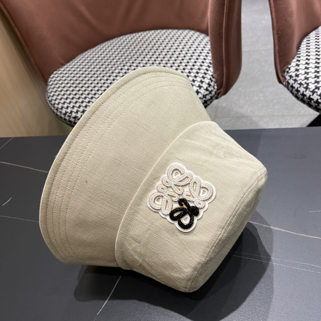  罗意威loewe春夏新款日式简约渔夫帽网红百搭遮阳显脸小水桶帽