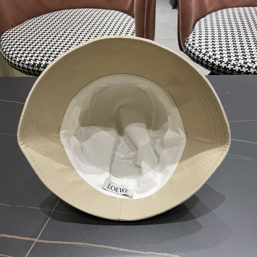  罗意威loewe春夏新款日式简约渔夫帽网红百搭遮阳显脸小水桶帽