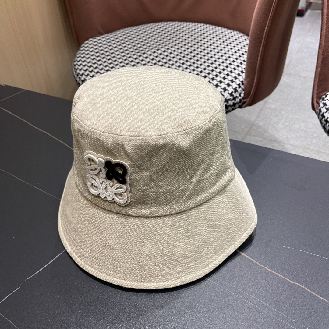  罗意威loewe春夏新款日式简约渔夫帽网红百搭遮阳显脸小水桶帽