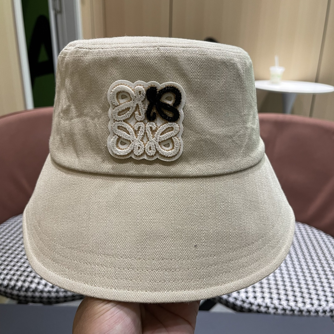  罗意威loewe春夏新款日式简约渔夫帽网红百搭遮阳显脸小水桶帽