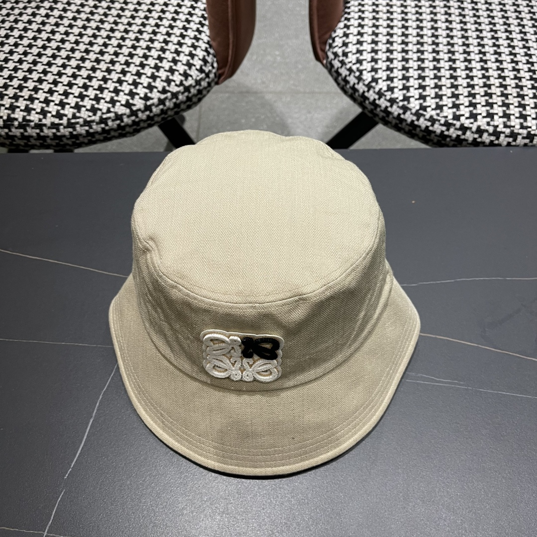  罗意威loewe春夏新款日式简约渔夫帽网红百搭遮阳显脸小水桶帽