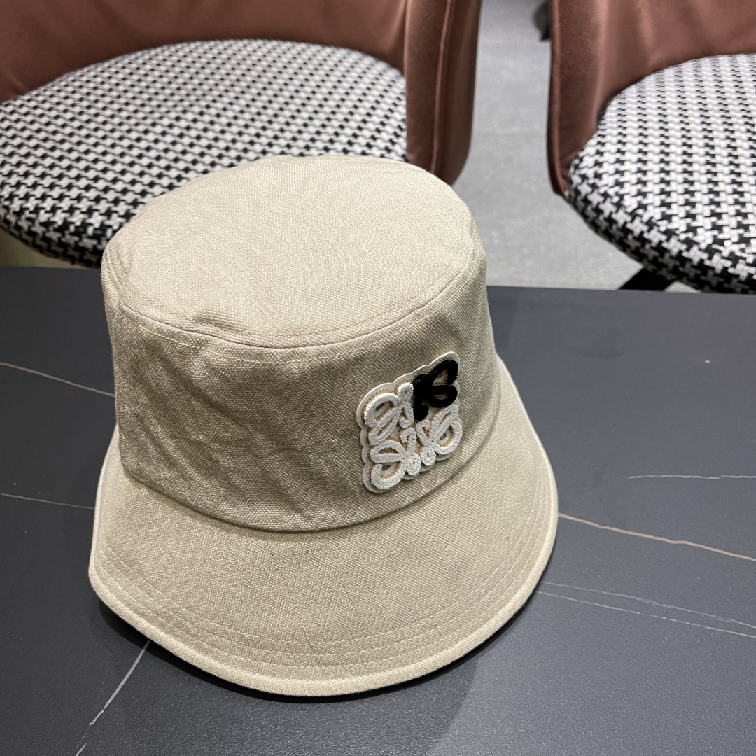  罗意威loewe春夏新款日式简约渔夫帽网红百搭遮阳显脸小水桶帽