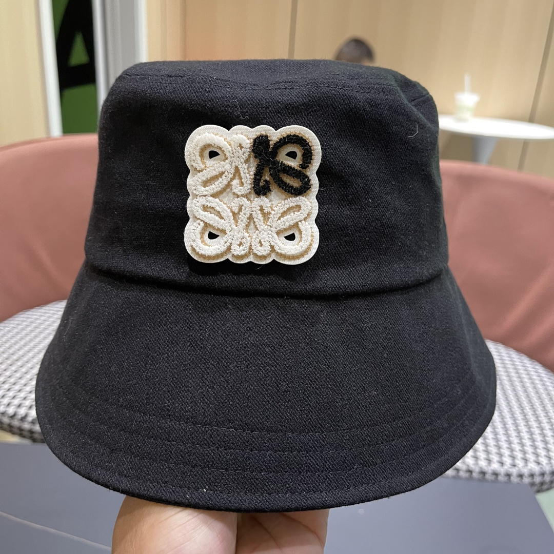  罗意威loewe春夏新款日式简约渔夫帽网红百搭遮阳显脸小水桶帽