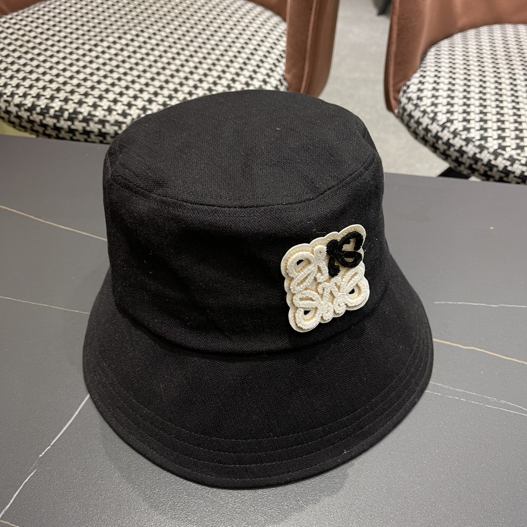  罗意威loewe春夏新款日式简约渔夫帽网红百搭遮阳显脸小水桶帽