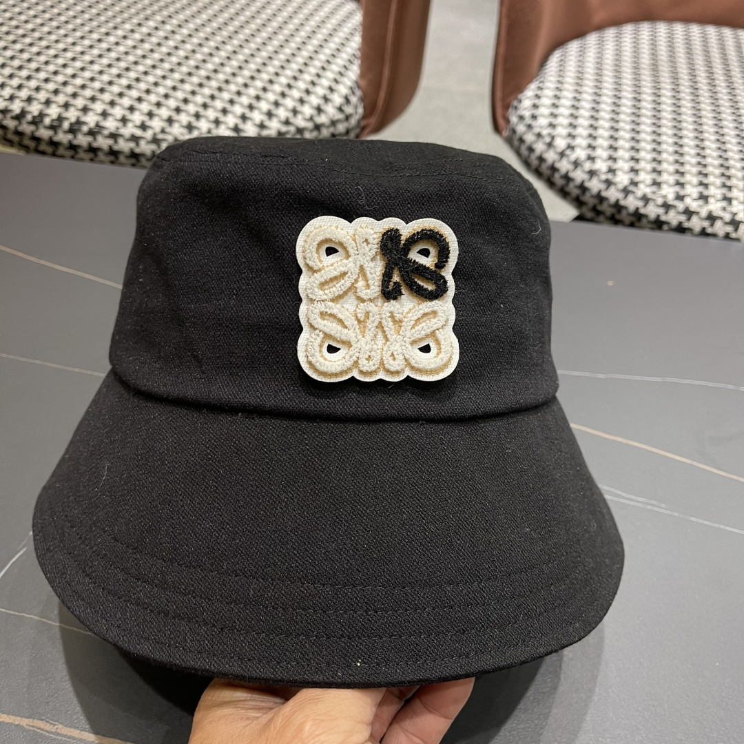  罗意威loewe春夏新款日式简约渔夫帽网红百搭遮阳显脸小水桶帽