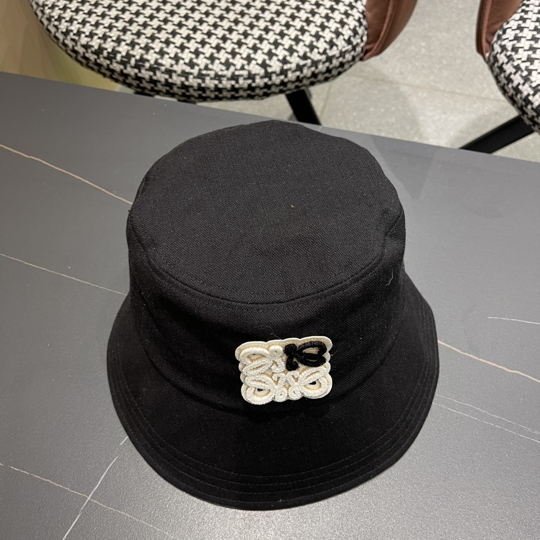  罗意威loewe春夏新款日式简约渔夫帽网红百搭遮阳显脸小水桶帽