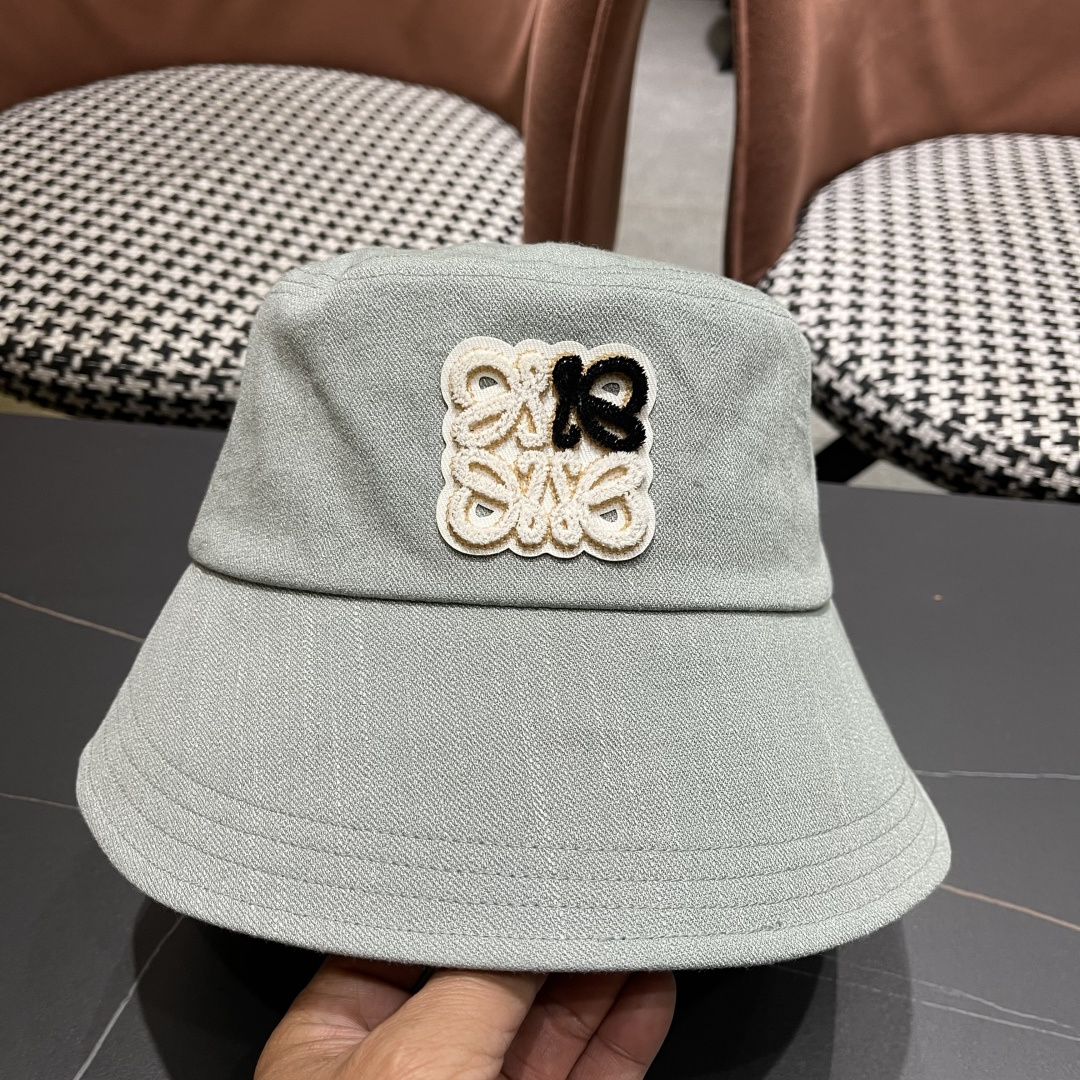  罗意威loewe春夏新款日式简约渔夫帽网红百搭遮阳显脸小水桶帽