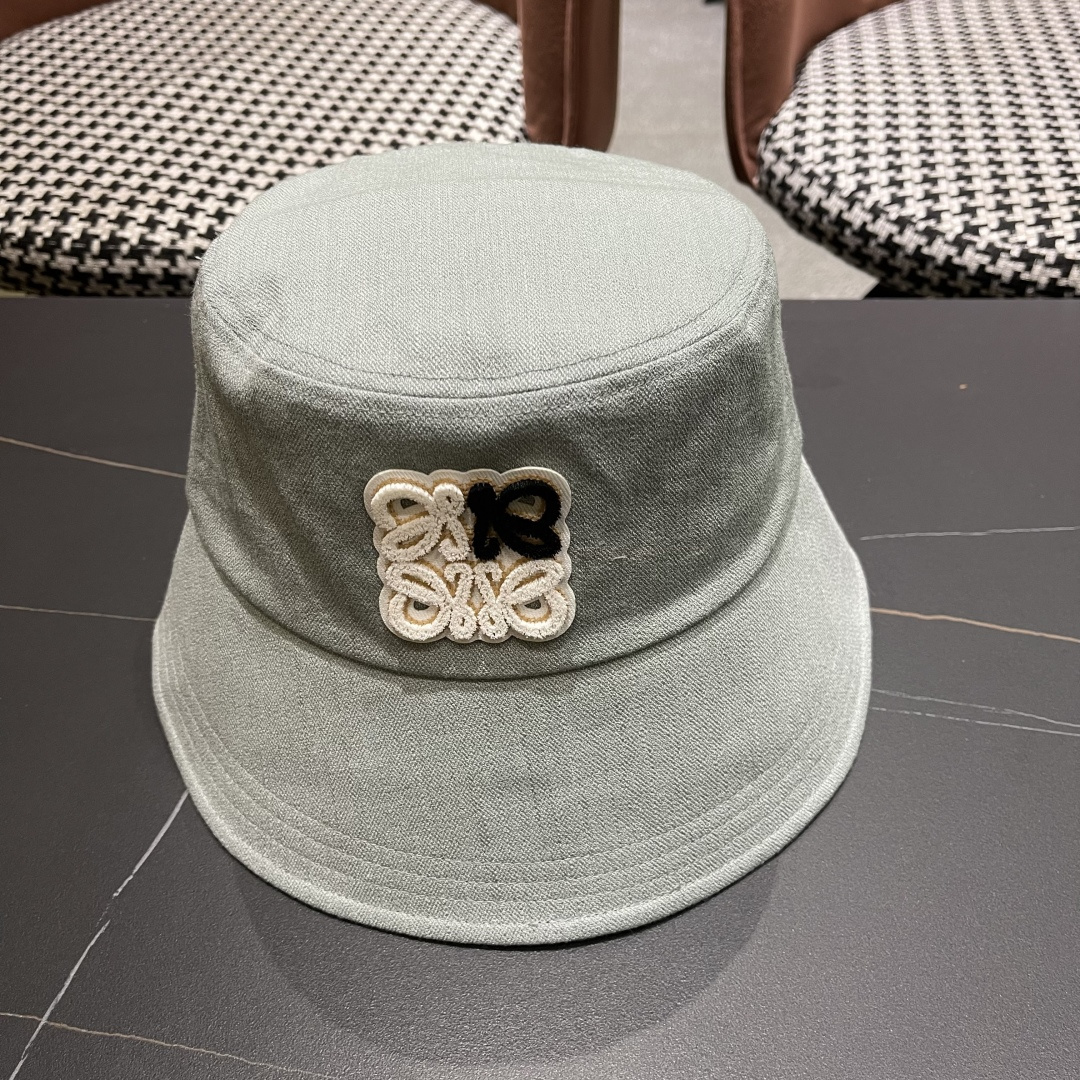  罗意威loewe春夏新款日式简约渔夫帽网红百搭遮阳显脸小水桶帽