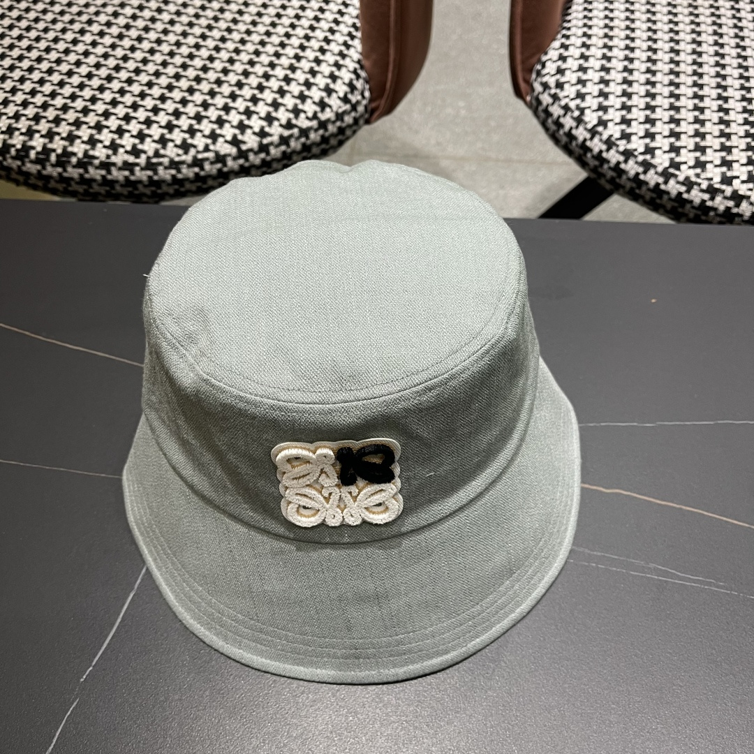  罗意威loewe春夏新款日式简约渔夫帽网红百搭遮阳显脸小水桶帽