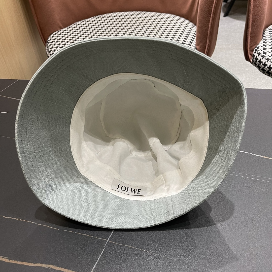  罗意威loewe春夏新款日式简约渔夫帽网红百搭遮阳显脸小水桶帽