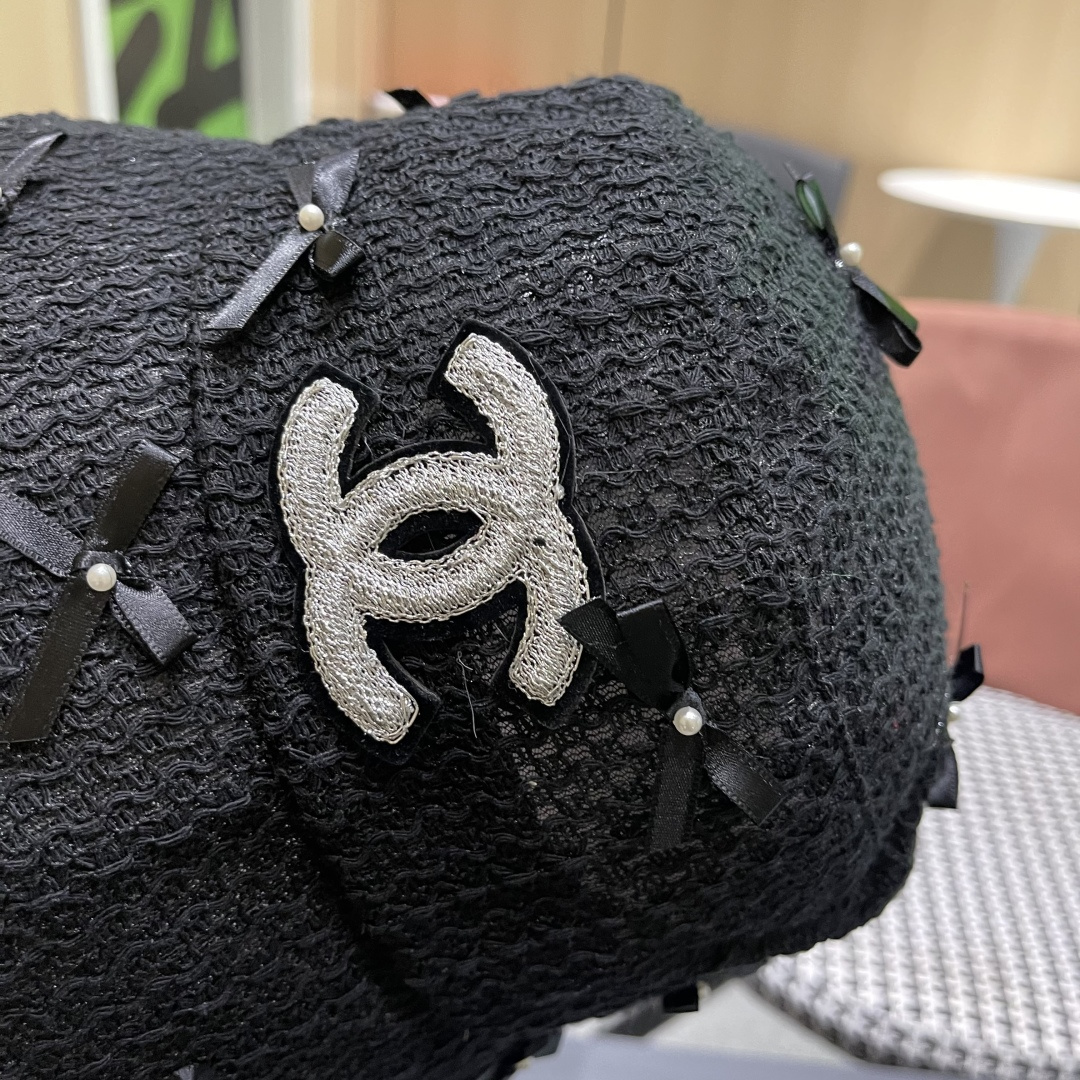  CHANEL 香奈儿早春新蝴蝶结遮阳渔夫帽， 女百搭韩版防晒帽