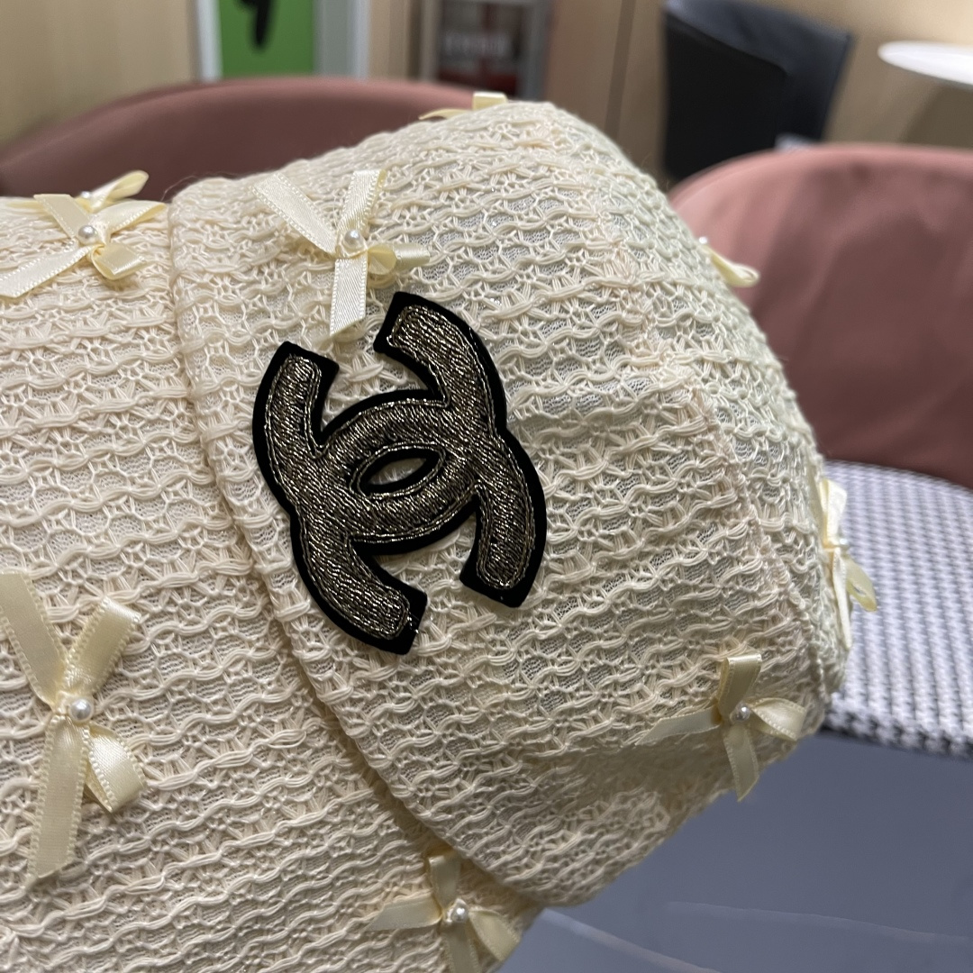  CHANEL 香奈儿早春新蝴蝶结遮阳渔夫帽， 女百搭韩版防晒帽