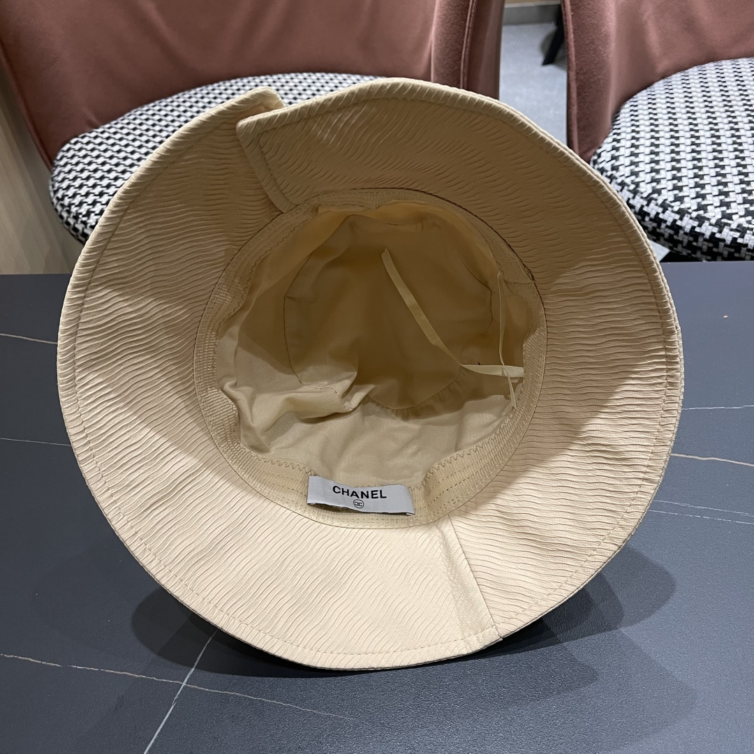 Chanel香奈儿 网红女春夏薄款防晒渔夫太阳盆帽