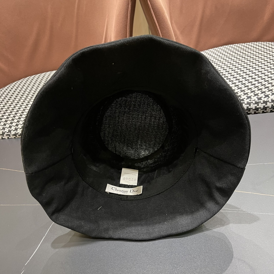  DIOR迪奥渔夫帽女春季海边度假甜美防晒遮阳帽，出街必备