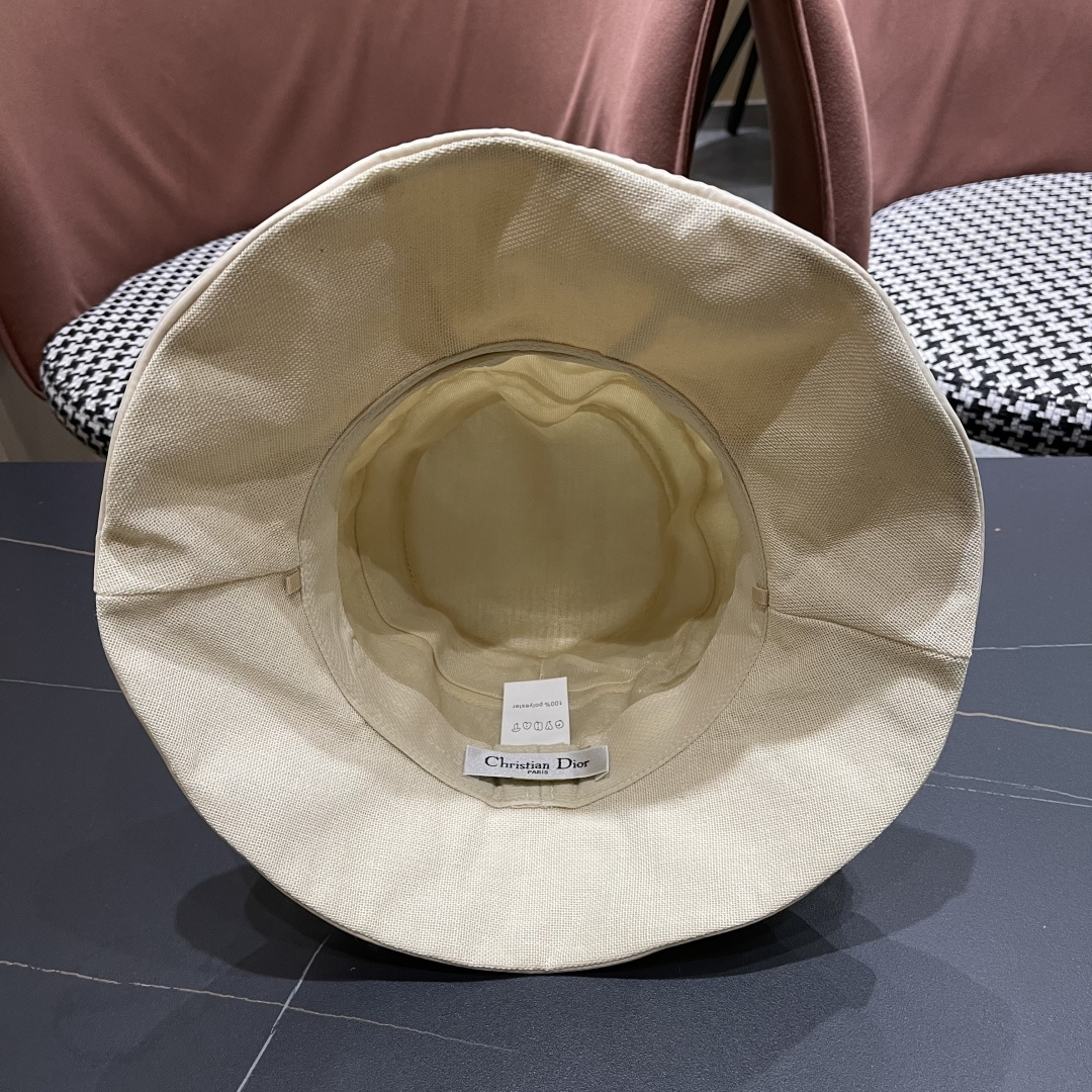  DIOR迪奥渔夫帽女春季海边度假甜美防晒遮阳帽，出街必备