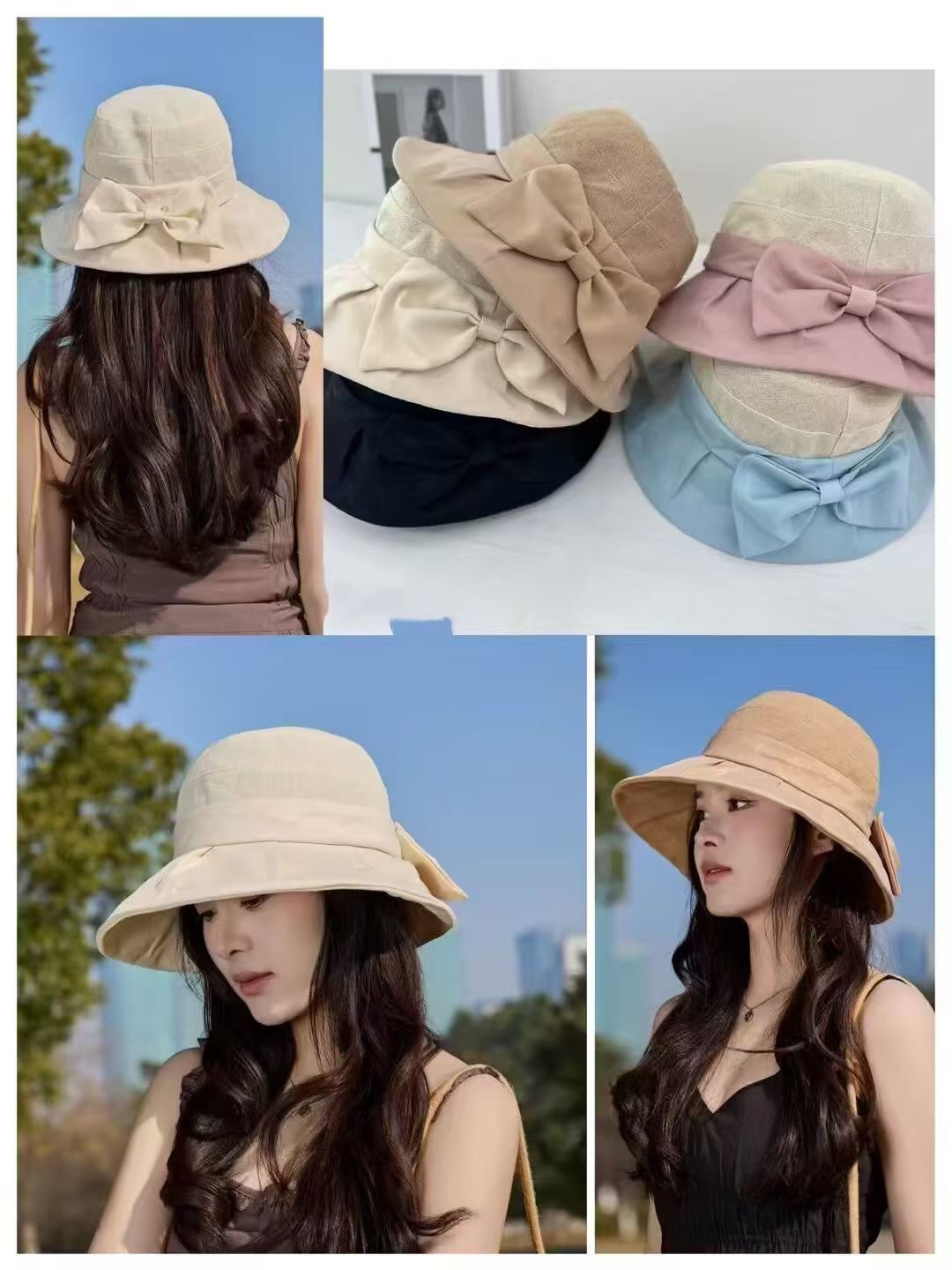  DIOR迪奥渔夫帽女春季海边度假甜美防晒遮阳帽，出街必备