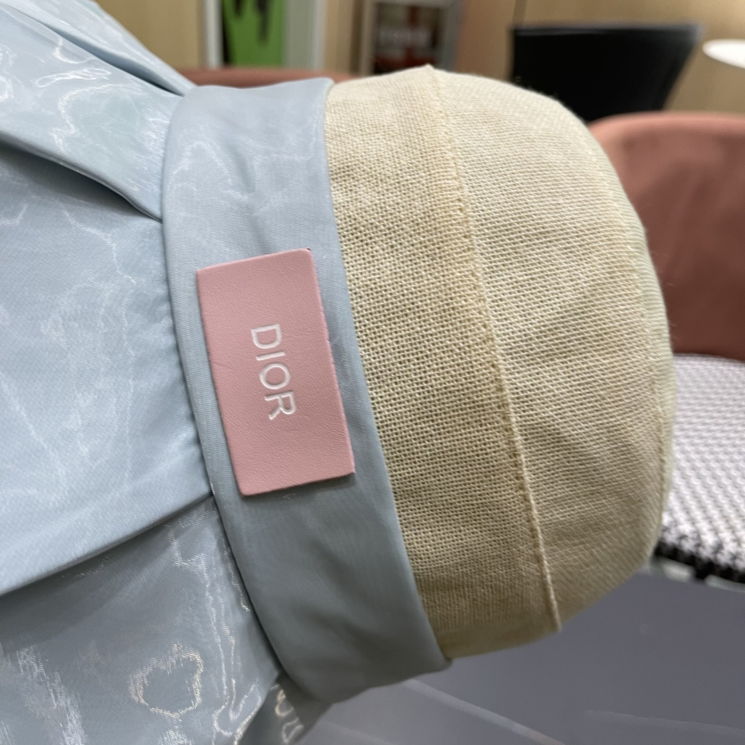  DIOR迪奥渔夫帽女春季海边度假甜美防晒遮阳帽，出街必备