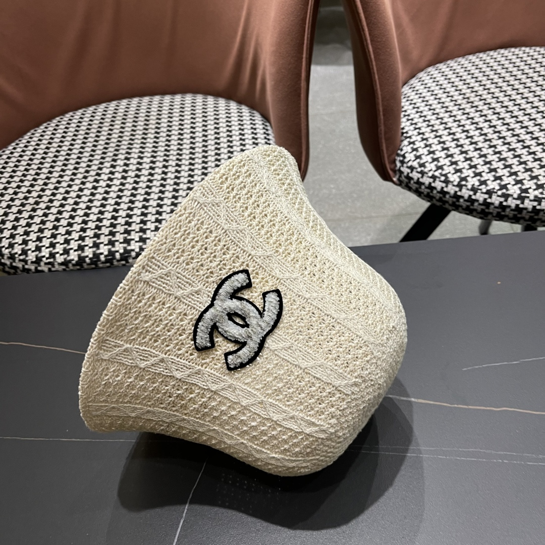  Chanel香奈儿春夏新款镂空透气渔夫帽定型小桶帽