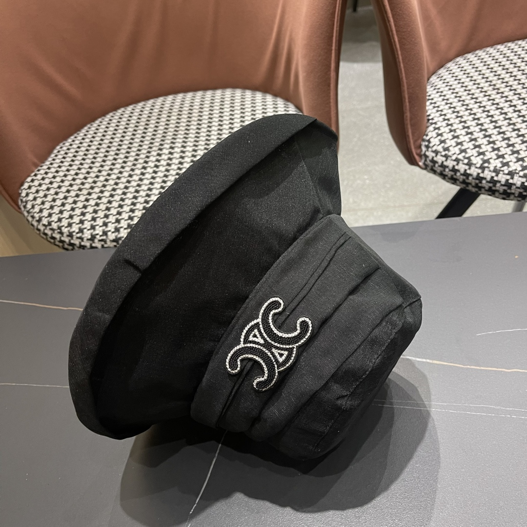  【CELINE赛琳】2025新款韩版蝴蝶结百搭显脸小防晒渔夫帽，出街必备