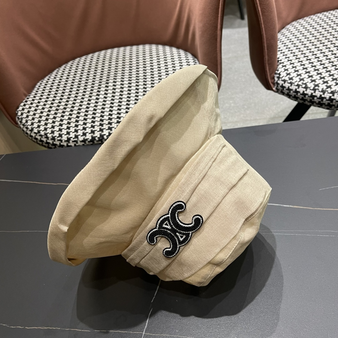  【CELINE赛琳】2025新款韩版蝴蝶结百搭显脸小防晒渔夫帽，出街必备