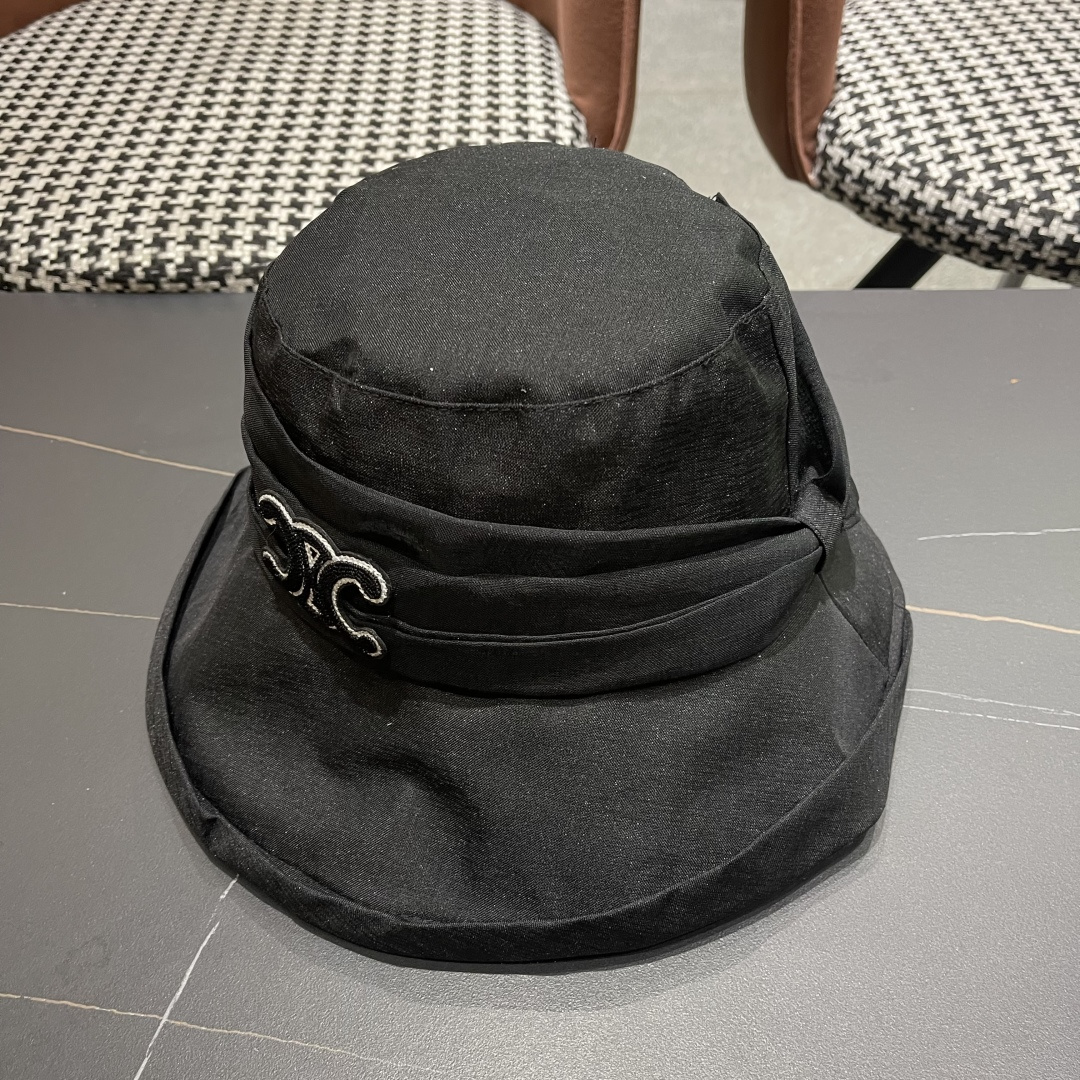  【CELINE赛琳】2025新款韩版蝴蝶结百搭显脸小防晒渔夫帽，出街必备