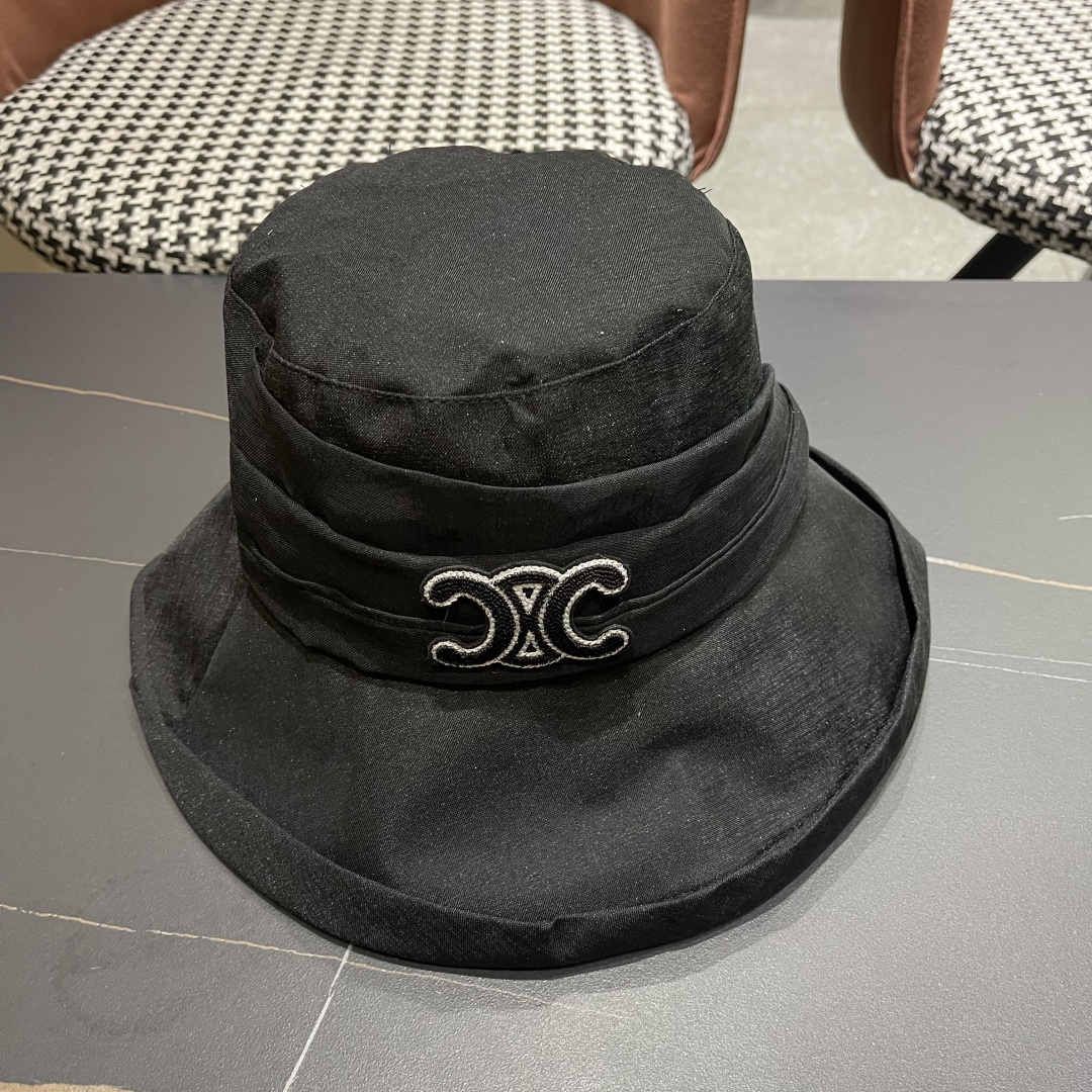  【CELINE赛琳】2025新款韩版蝴蝶结百搭显脸小防晒渔夫帽，出街必备