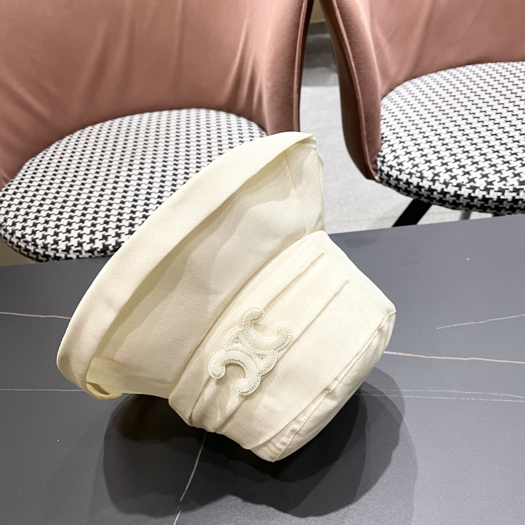  【CELINE赛琳】2025新款韩版蝴蝶结百搭显脸小防晒渔夫帽，出街必备