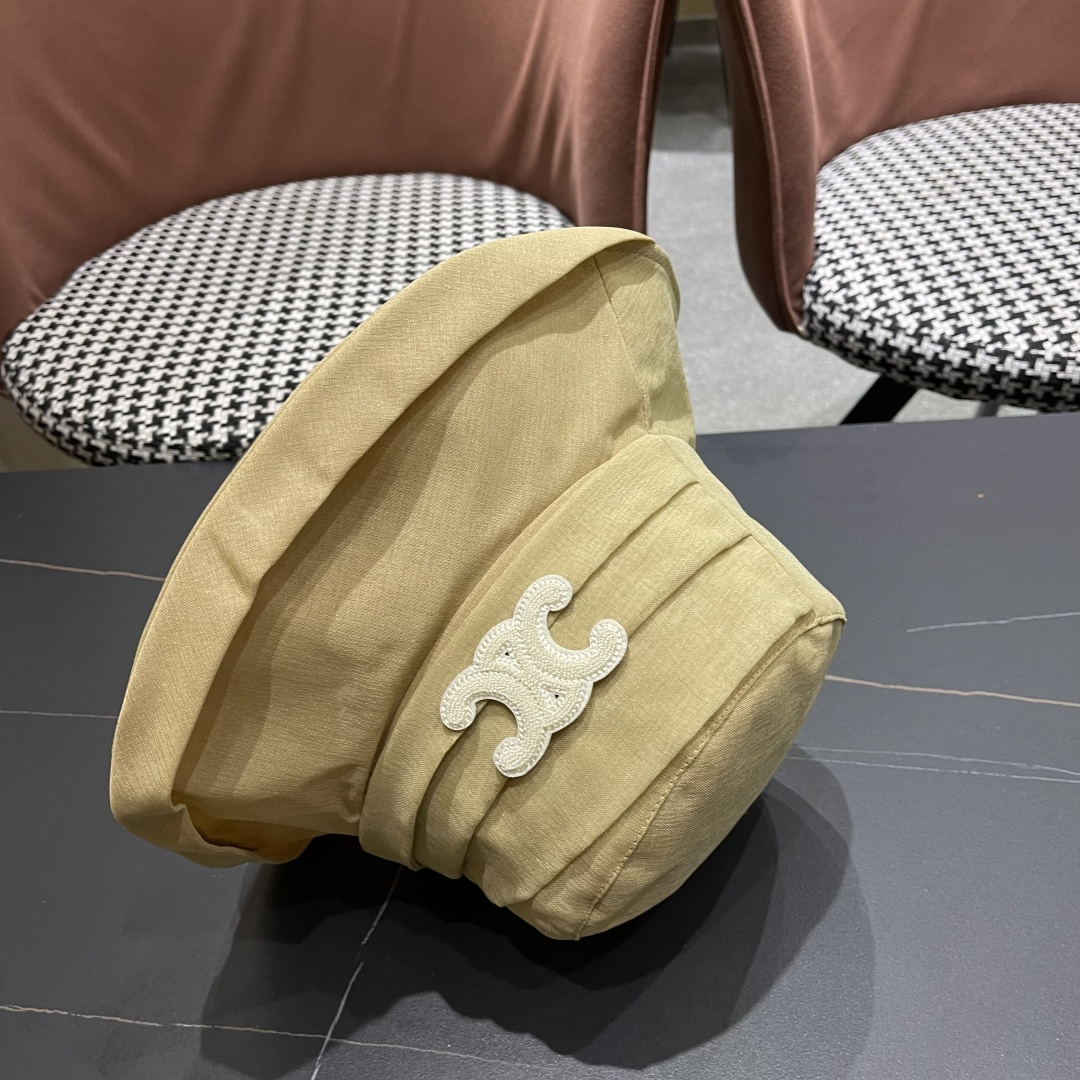  【CELINE赛琳】2025新款韩版蝴蝶结百搭显脸小防晒渔夫帽，出街必备