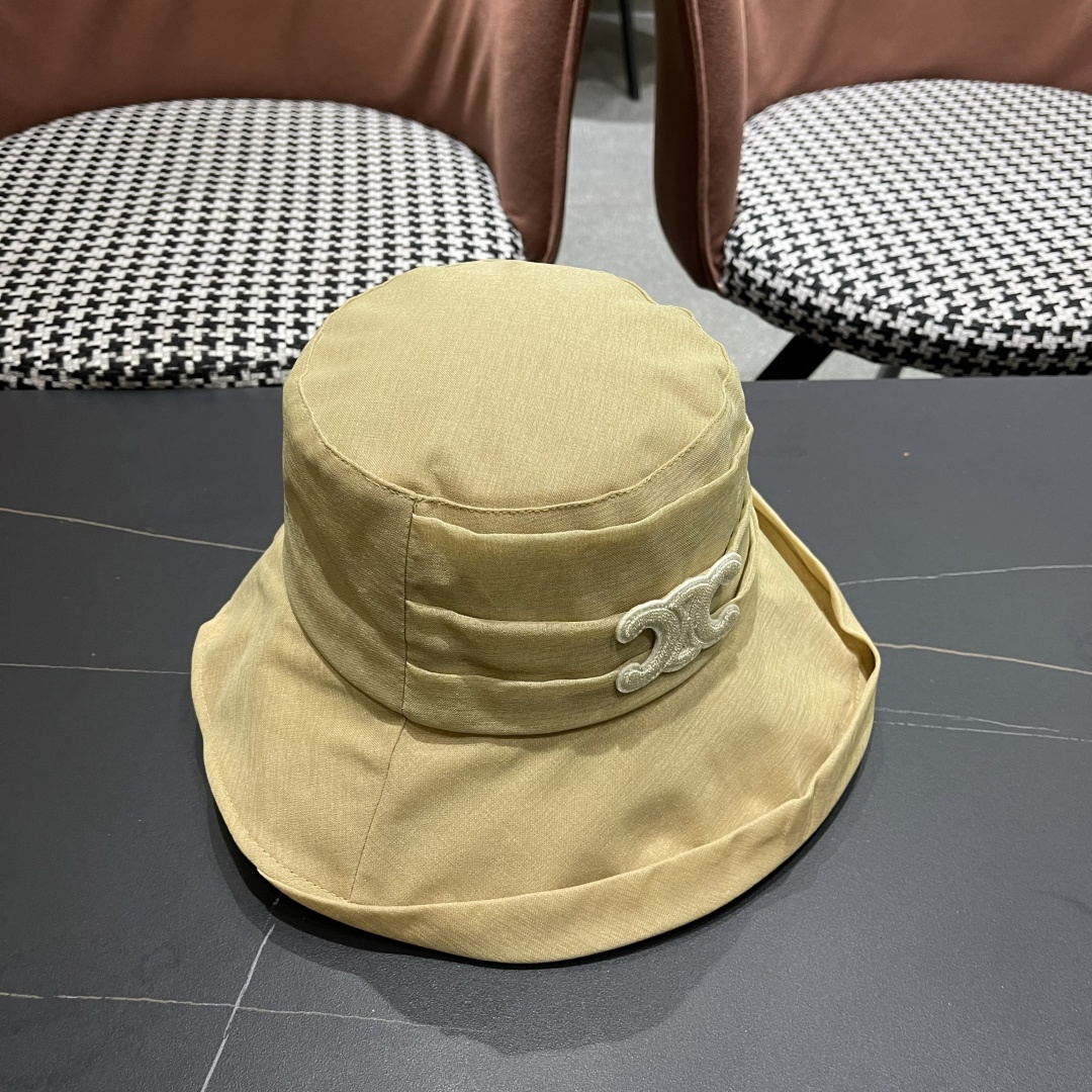  【CELINE赛琳】2025新款韩版蝴蝶结百搭显脸小防晒渔夫帽，出街必备