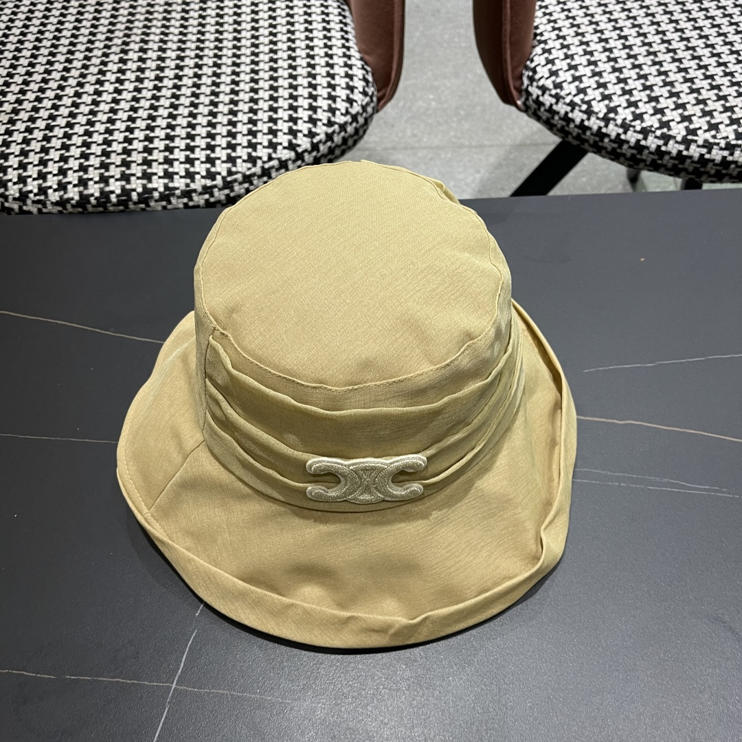  【CELINE赛琳】2025新款韩版蝴蝶结百搭显脸小防晒渔夫帽，出街必备