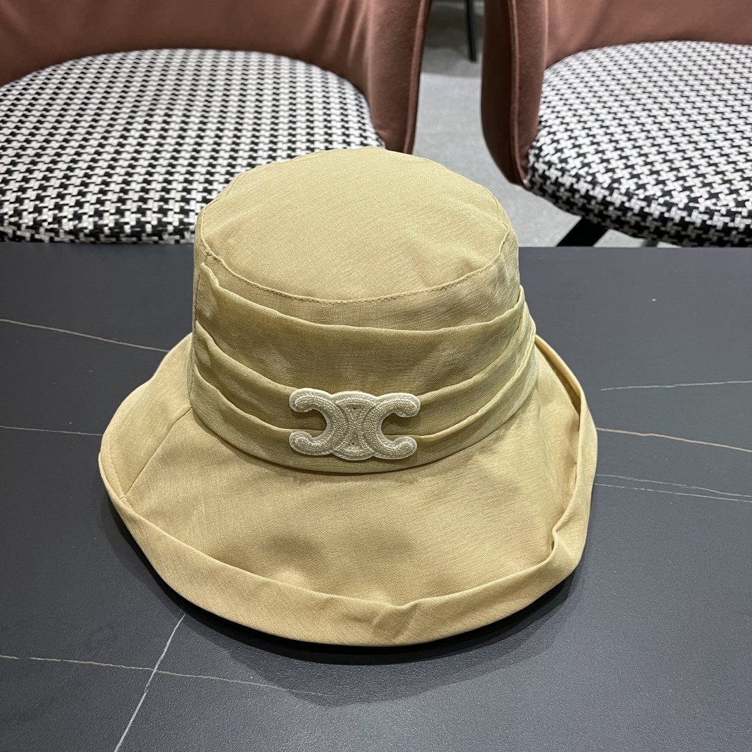  【CELINE赛琳】2025新款韩版蝴蝶结百搭显脸小防晒渔夫帽，出街必备