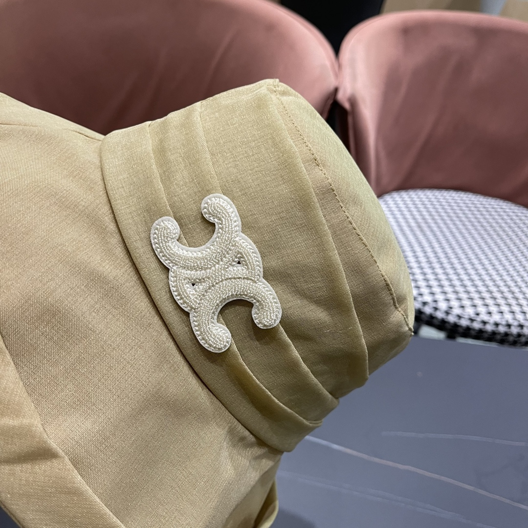  【CELINE赛琳】2025新款韩版蝴蝶结百搭显脸小防晒渔夫帽，出街必备