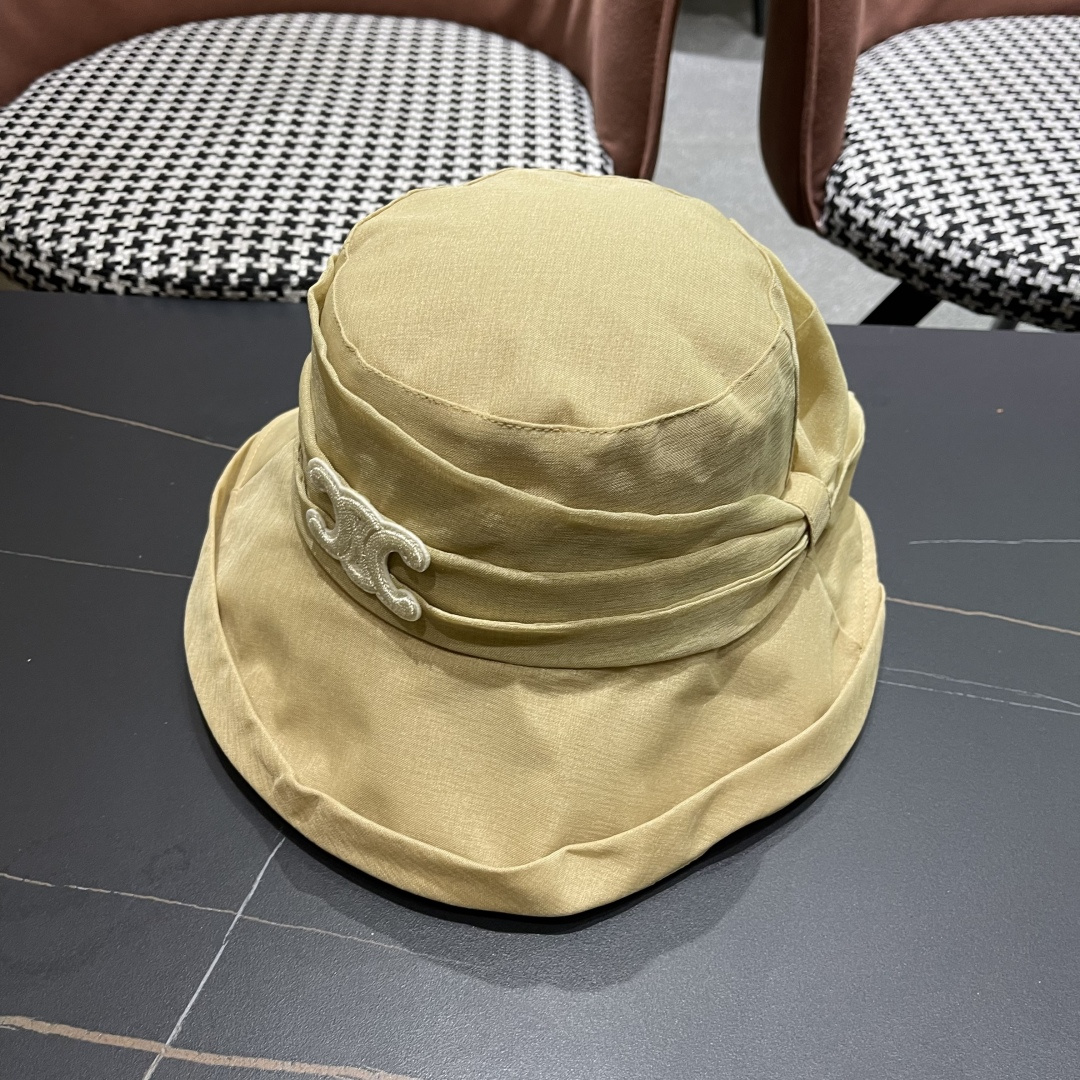  【CELINE赛琳】2025新款韩版蝴蝶结百搭显脸小防晒渔夫帽，出街必备