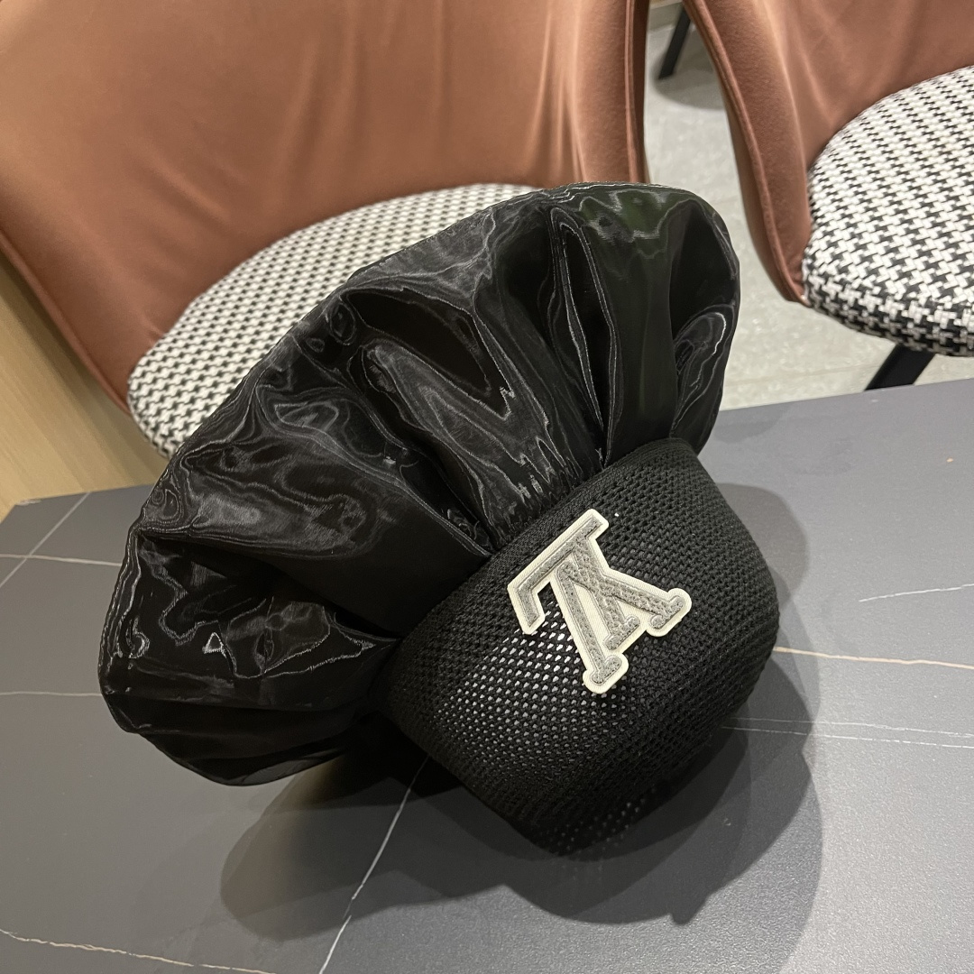 【LV路易威登】2025新款蝴蝶结折叠款遮阳大帽檐渔夫帽～简约大气,小香风遮阳效果一绝、随意折叠都不会变