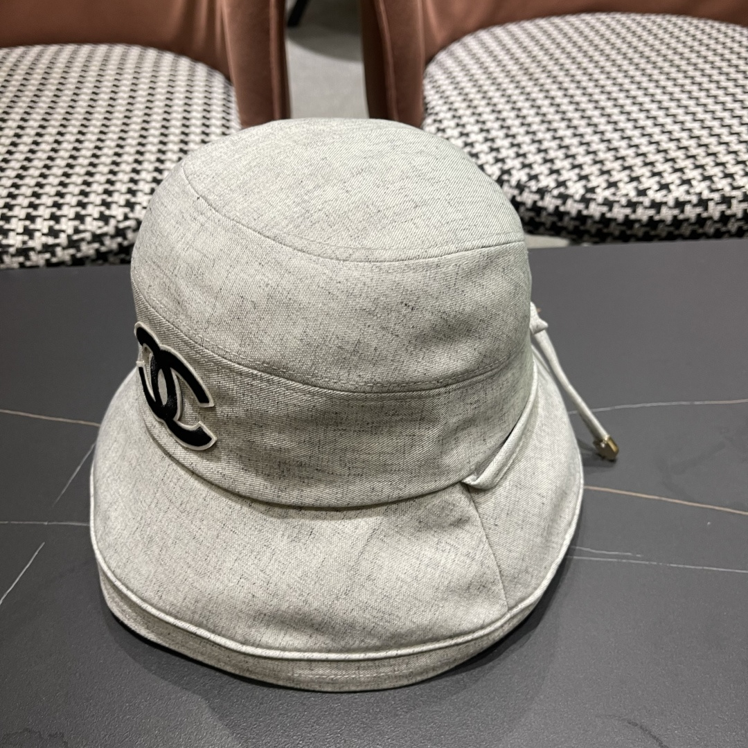  Chanel香奈儿女春夏款渔夫帽子户外登山防晒露营徒步卷边辣妹盆帽