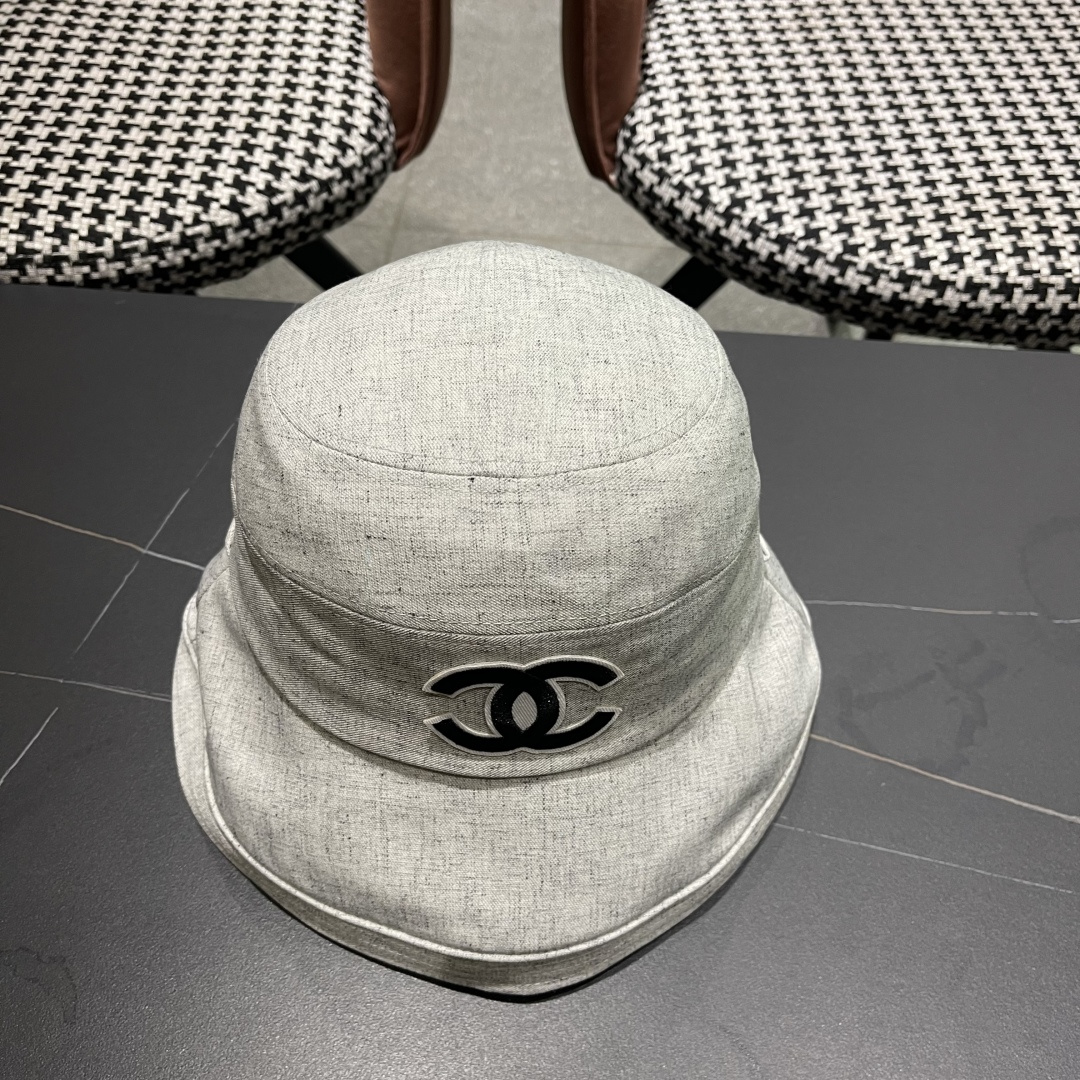  Chanel香奈儿女春夏款渔夫帽子户外登山防晒露营徒步卷边辣妹盆帽