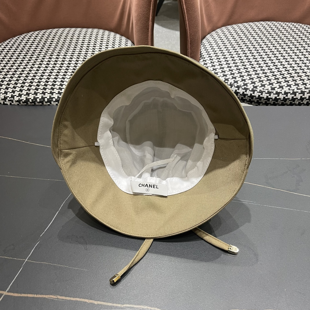  Chanel香奈儿女春夏款渔夫帽子户外登山防晒露营徒步卷边辣妹盆帽