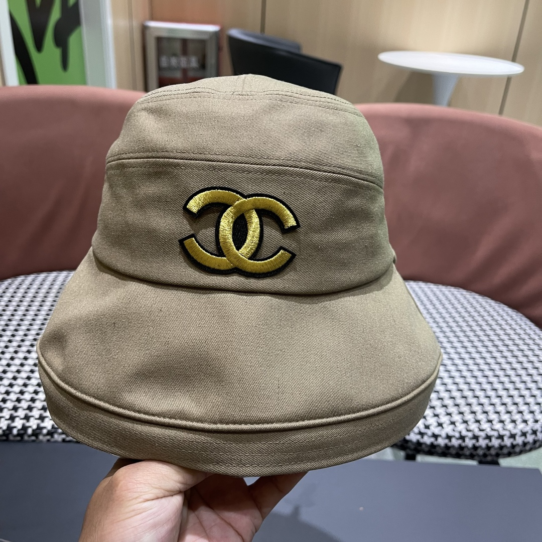  Chanel香奈儿女春夏款渔夫帽子户外登山防晒露营徒步卷边辣妹盆帽