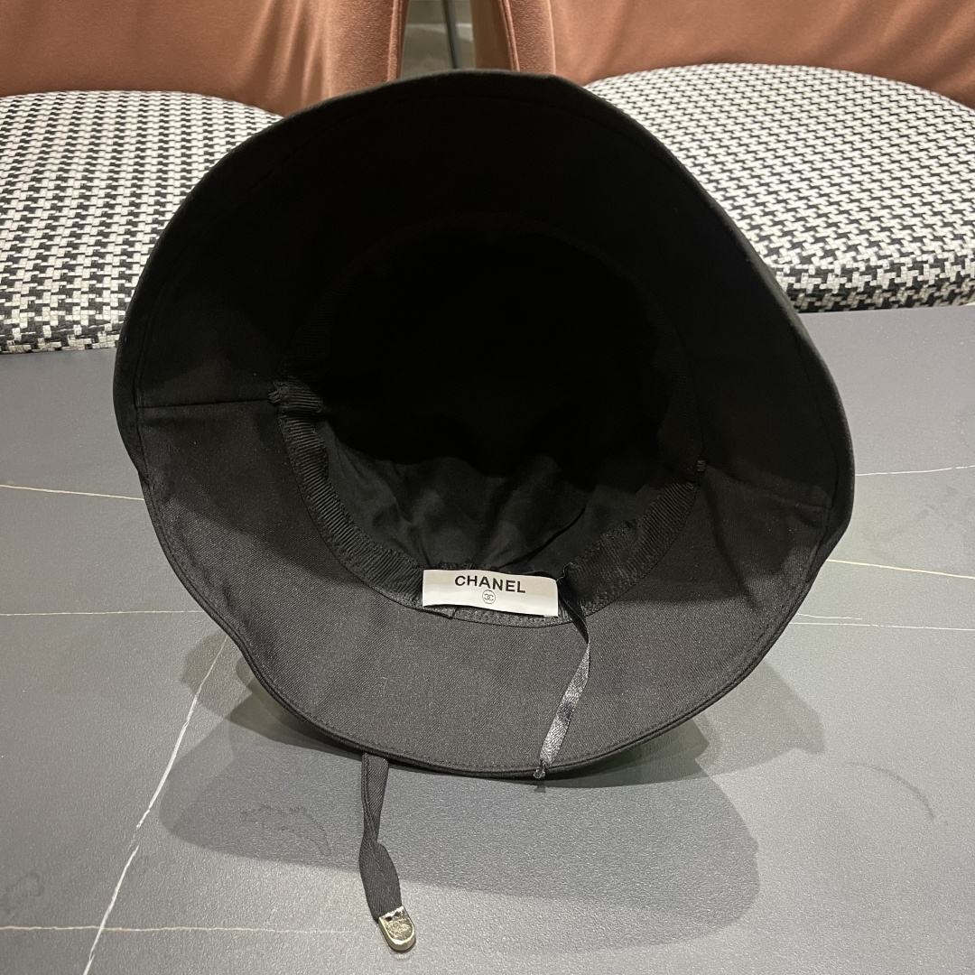  Chanel香奈儿女春夏款渔夫帽子户外登山防晒露营徒步卷边辣妹盆帽