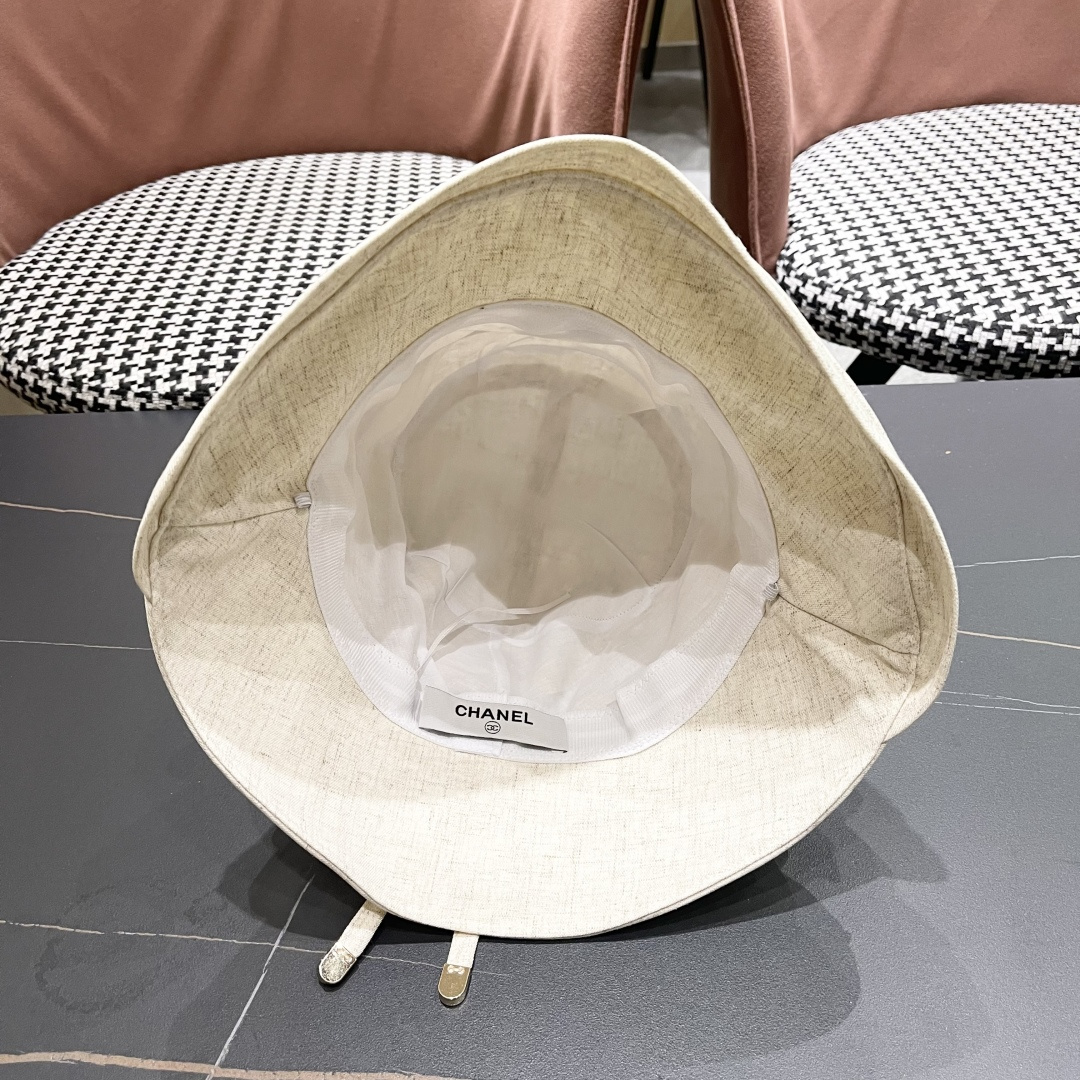  Chanel香奈儿女春夏款渔夫帽子户外登山防晒露营徒步卷边辣妹盆帽