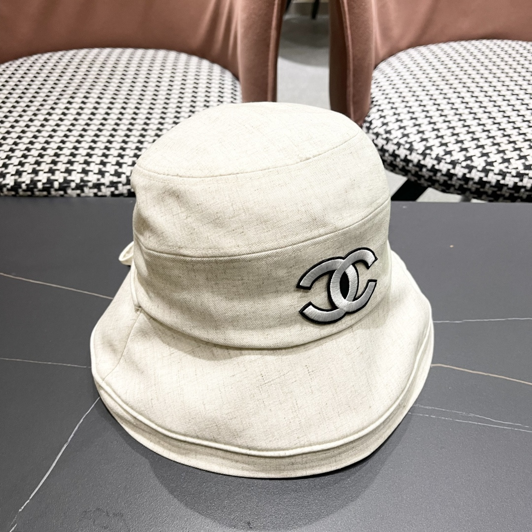 Chanel香奈儿女春夏款渔夫帽子户外登山防晒露营徒步卷边辣妹盆帽