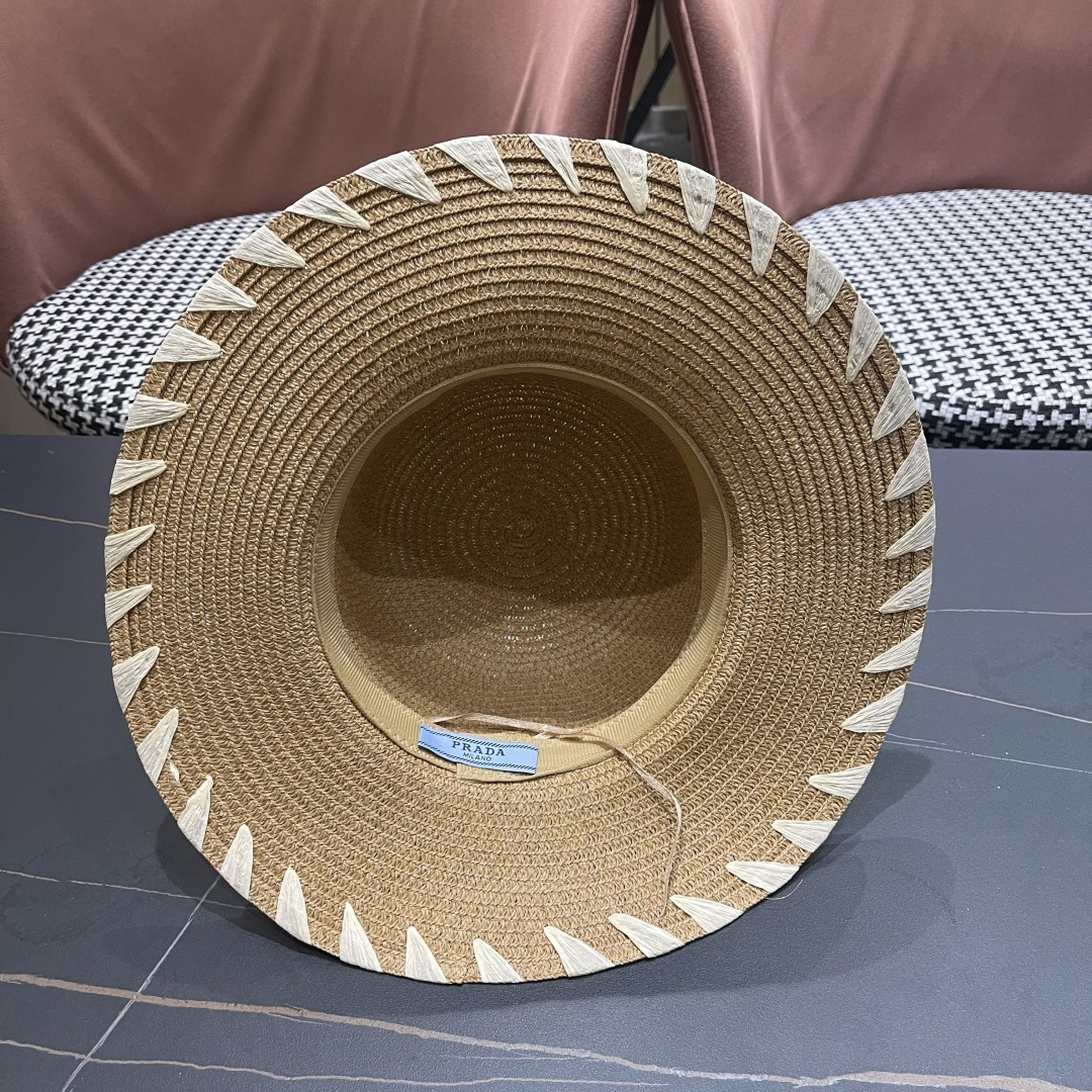  PRADA普拉达 2025新款大沿礼帽盆帽草帽，出街必备超好搭配，