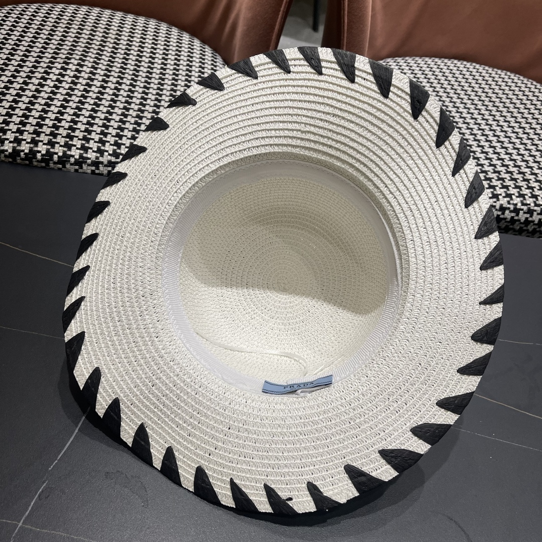  PRADA普拉达 2025新款大沿礼帽盆帽草帽，出街必备超好搭配，