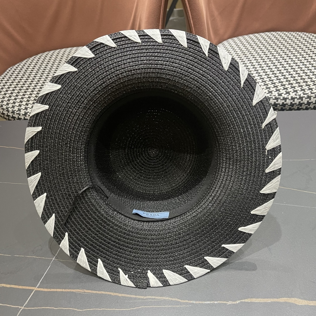  PRADA普拉达 2025新款大沿礼帽盆帽草帽，出街必备超好搭配，