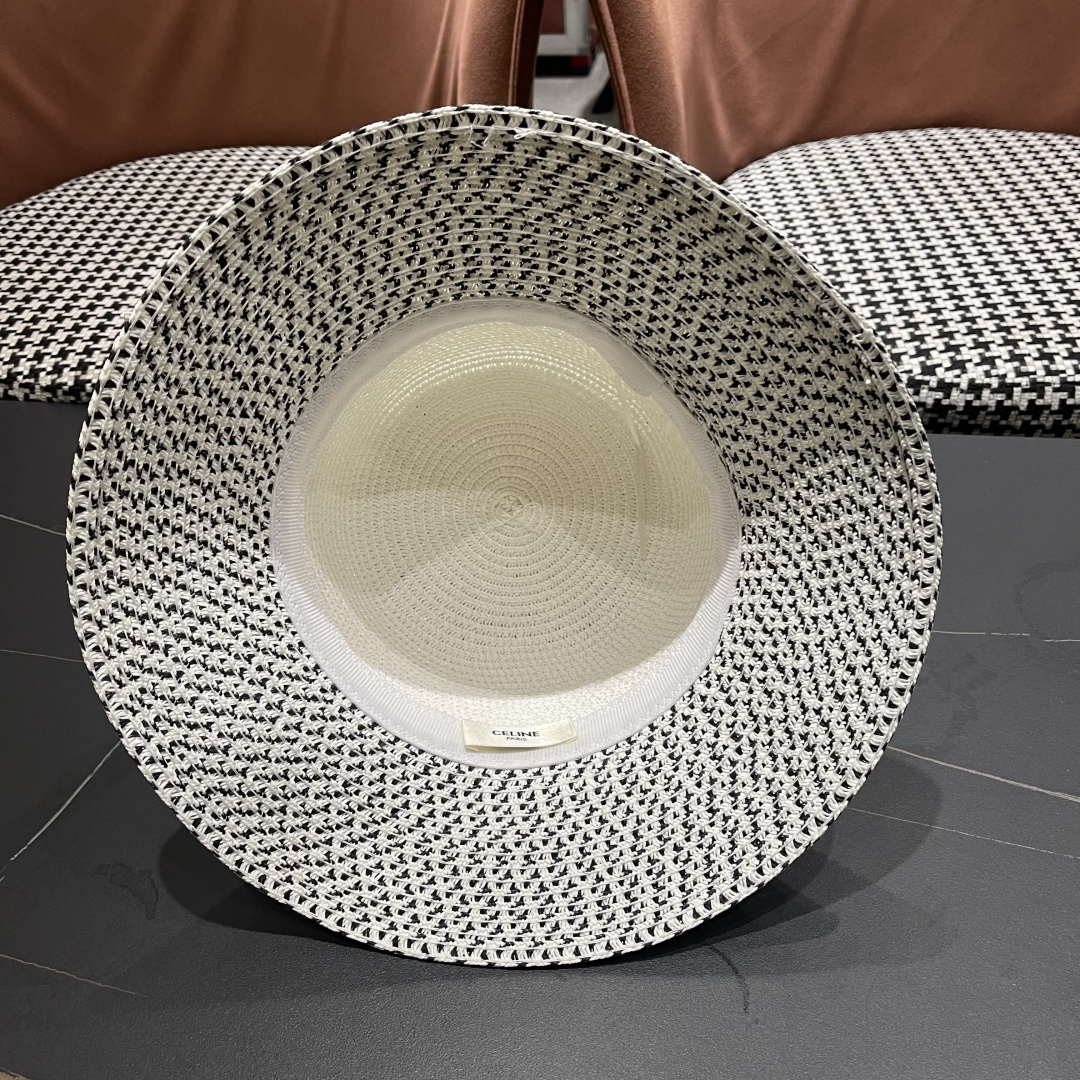 【CELINE赛琳】2025新款拼色草帽，出街必备超好搭配，赶紧入手！
