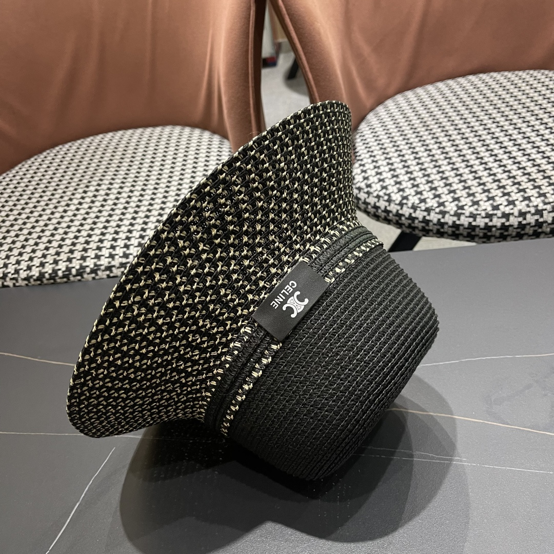 【CELINE赛琳】2025新款拼色草帽，出街必备超好搭配，赶紧入手！