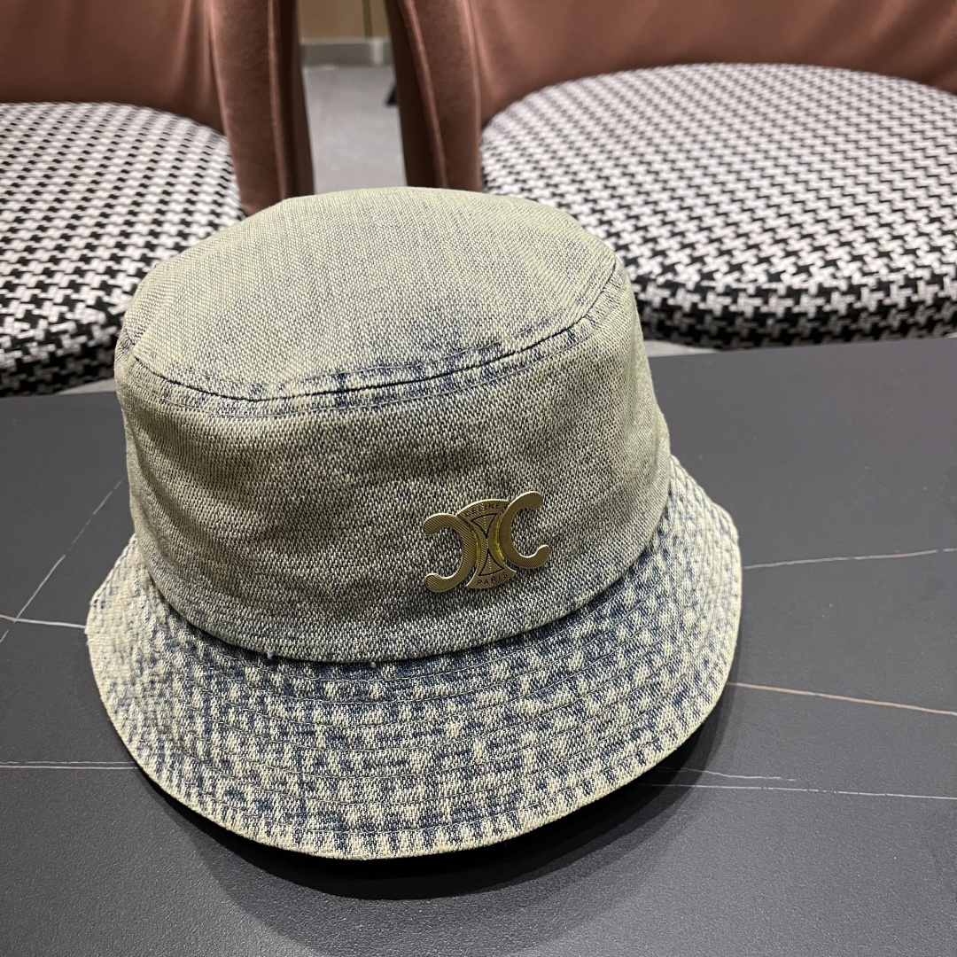赛琳CELINE2025新款牛仔渔夫帽，最好品质的，休闲大方，简约时尚，